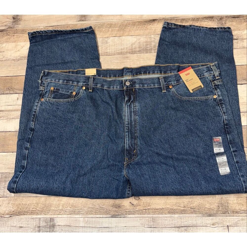 NWT! Levi’s 550 Relaxed Fit Jeans Men’s 52x30 Blue Denim Big & Tall Plus Size